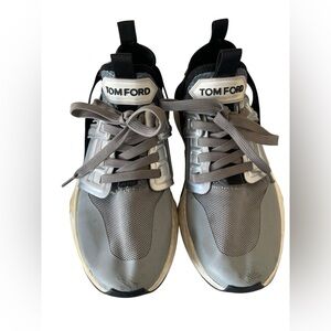 TOM FORD  Men's Gray Jago Sneakers Sneakers Size:10